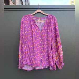 Spell & The Gypsy Collective Madame Peacock Blouse in Boysenberry